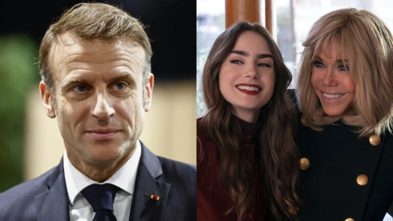 Presidente Macron alaba la serie “Emily in Paris”: “Es buena para la imagen de Francia” y está “orgulloso” del cameo de su esposa