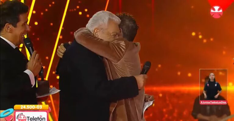 El emotivo abrazo de David Bisbal a Don Francisco en la Teletón 2024