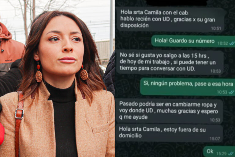 Revelan chats de carabinero que le pidió millonario préstamo a Camila Polizzi: 