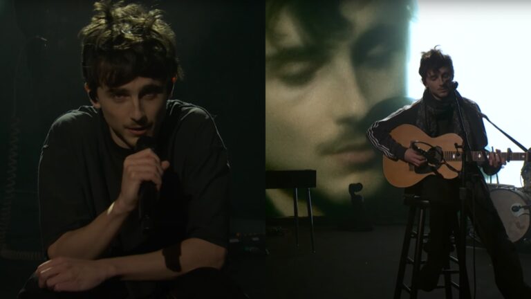 Timothée Chalamet volvió a ser Bob Dylan en SNL y brilló interpretando sus 