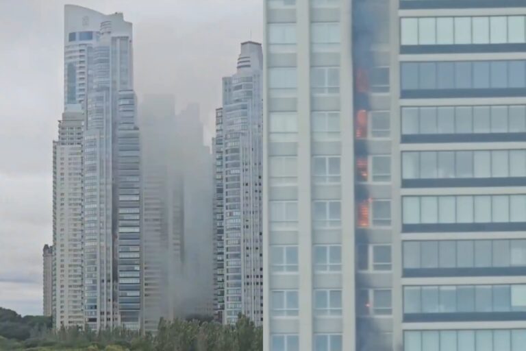 Violento incendio en torre de lujo en Puerto Madero en Argentina obliga a evacuar a más de 100 personas