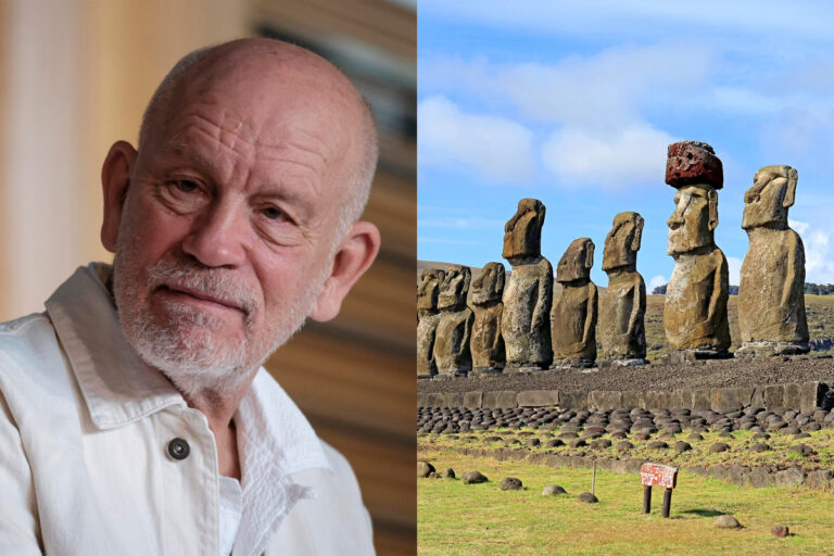 Las primeras horas de John Malkovich en Isla de Pascua: Rodará película con otros reconocidos actores en la localidad