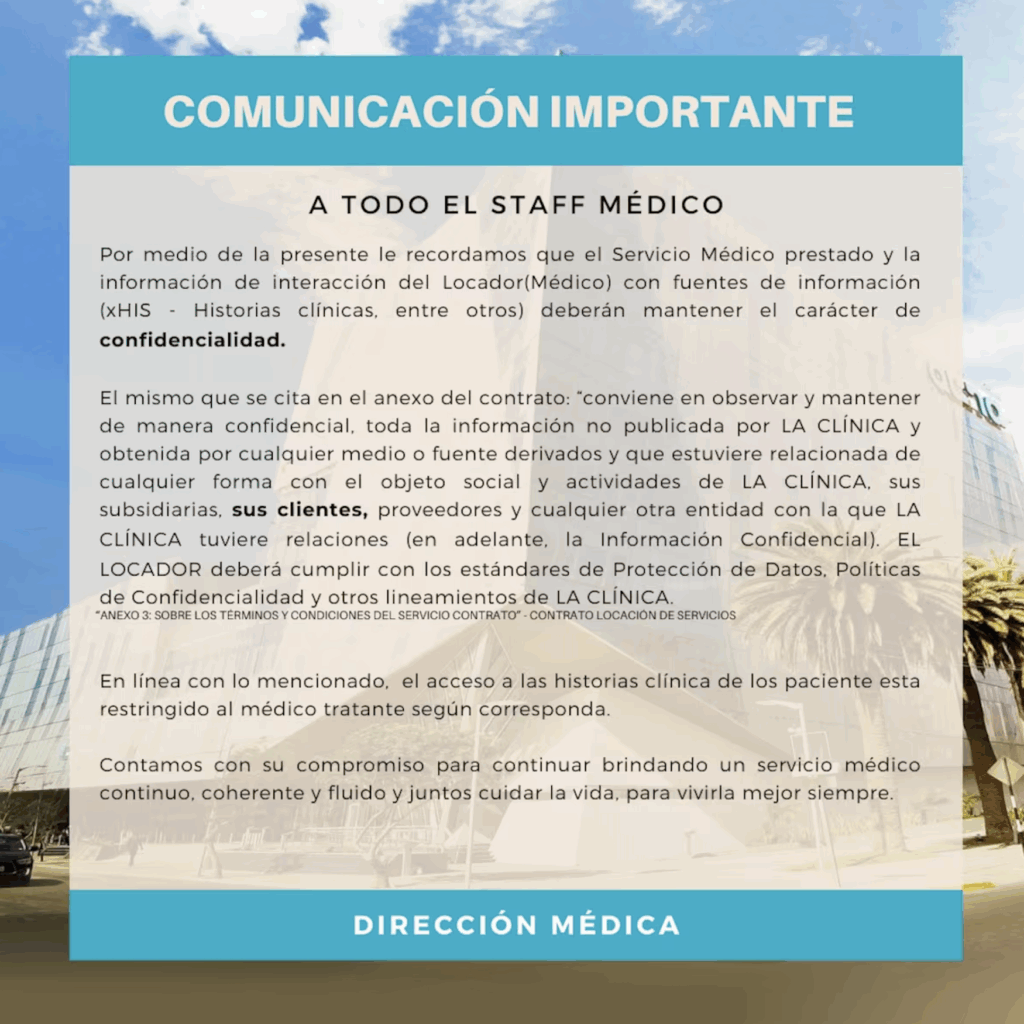 El comunicado de la dirección médica de la clínica en la que la cantante estuvo hospitalizada.