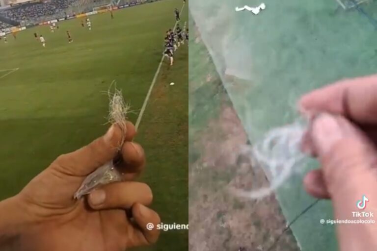 Hincha de Colo Colo lanza bigote de su padre fallecido a cancha del Monumental en Chile: 
