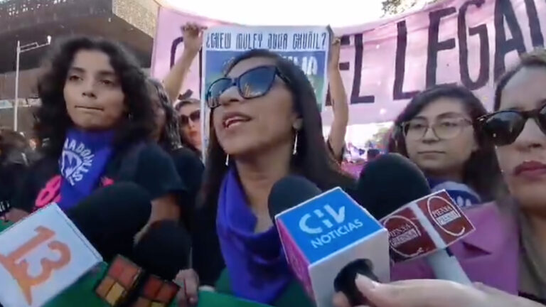 Senadora Fabiola Campillai en marcha del 8M: 