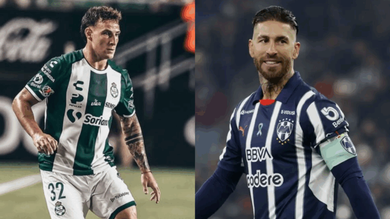Bruno Barticciotto vence en velocidad a Sergio Ramos y anota un golazo en el Santos Laguna vs. Monterrey