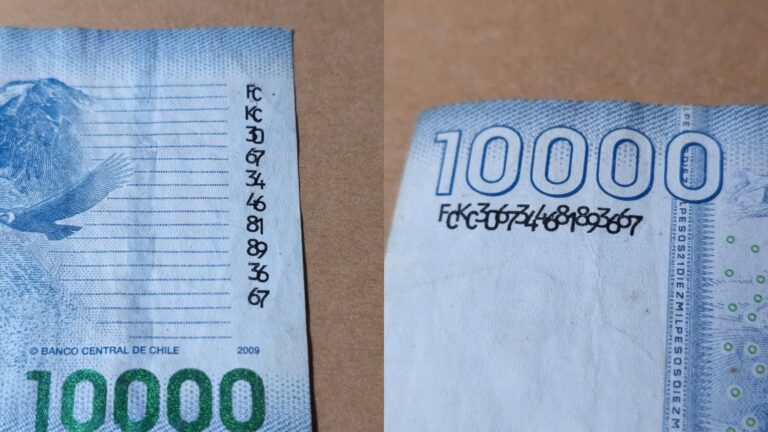 Inusual billete de $10 mil con error de impresión se vende en $250 mil: Coleccionista cree que hay al menos 39 ejemplares más
