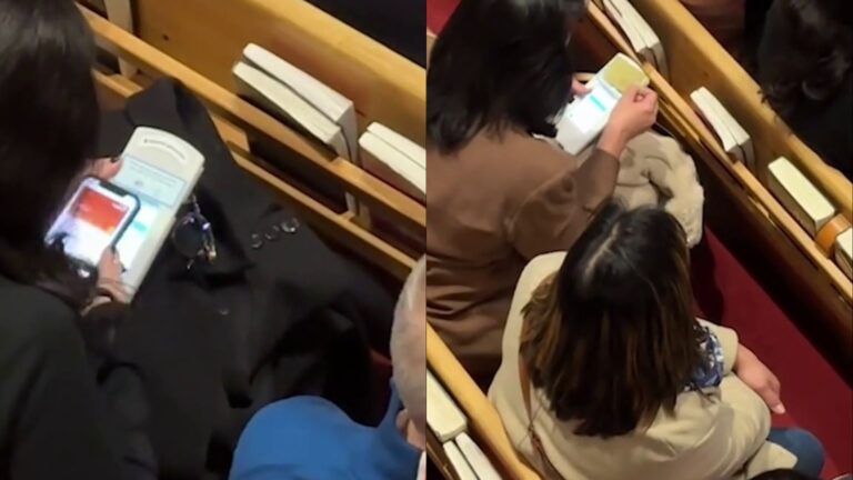 Polémica en redes por video de iglesia aceptando pagos de ofrendas con tarjeta durante la misa