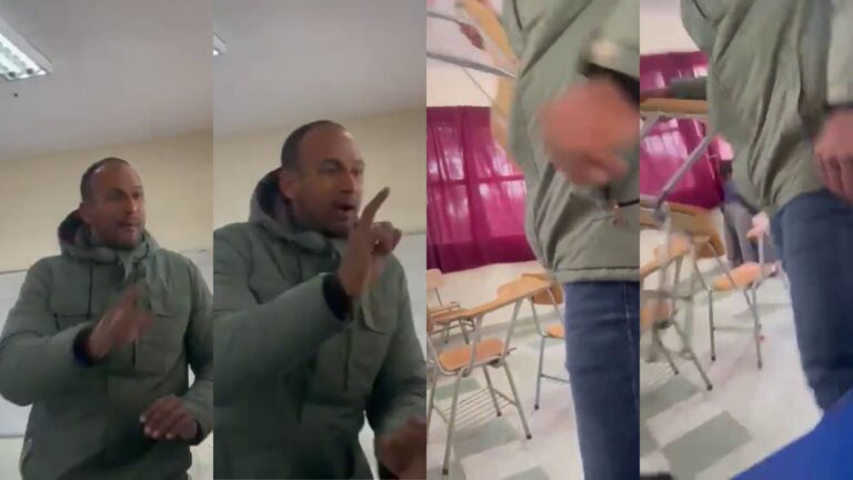 “Te lo mando por la cabeza”: Profesor pierde el control y amenaza a alumno con lanzar pupitre en plena clase