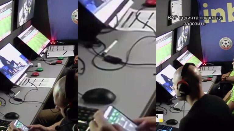 Escándalo en Bulgaria: Árbitro de VAR captado consultando una casa de apuestas durante el derbi entre CSKA y Lokomotiv