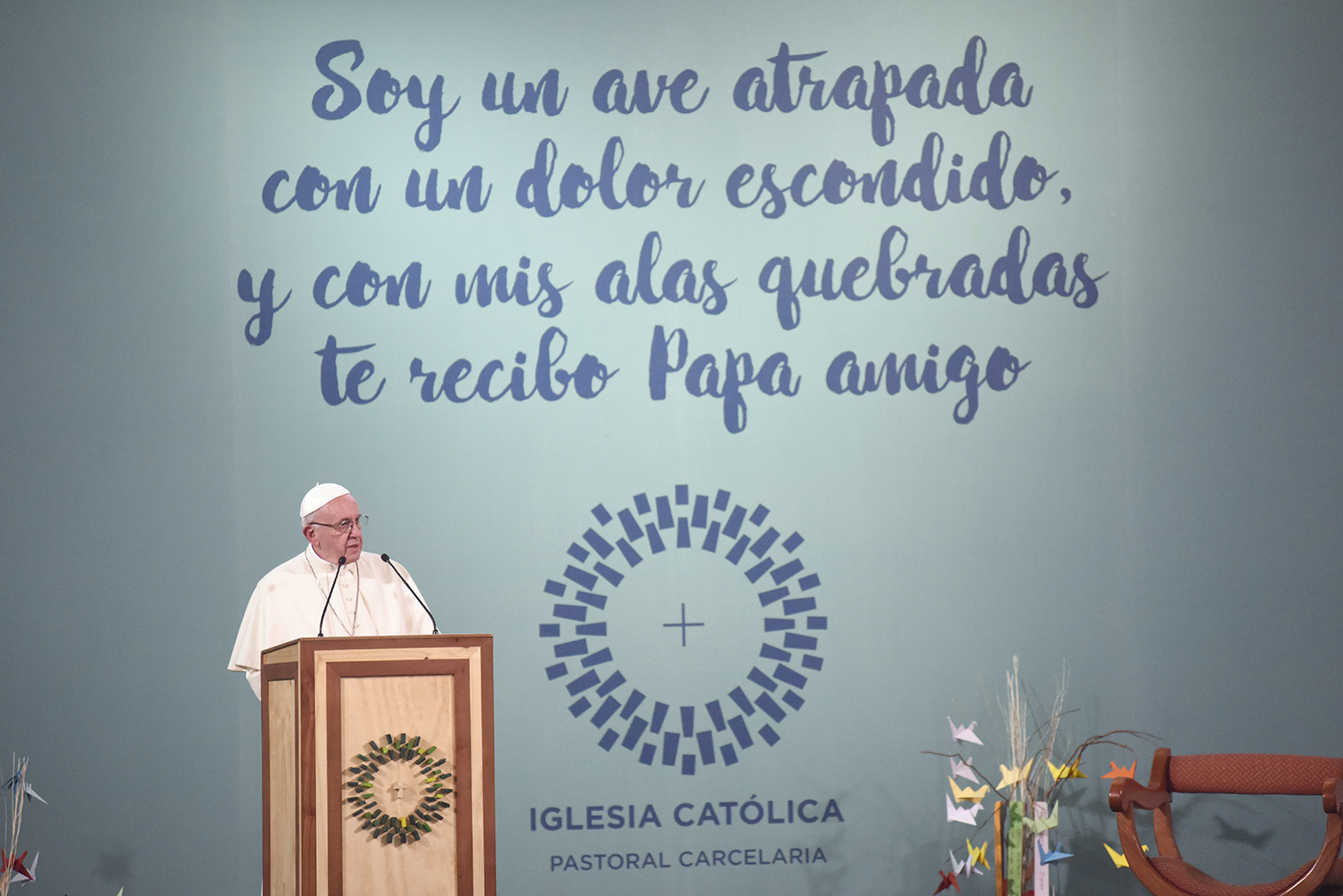 Papa Francisco visitó cárcel de mujeres en San Joaquín en 2018