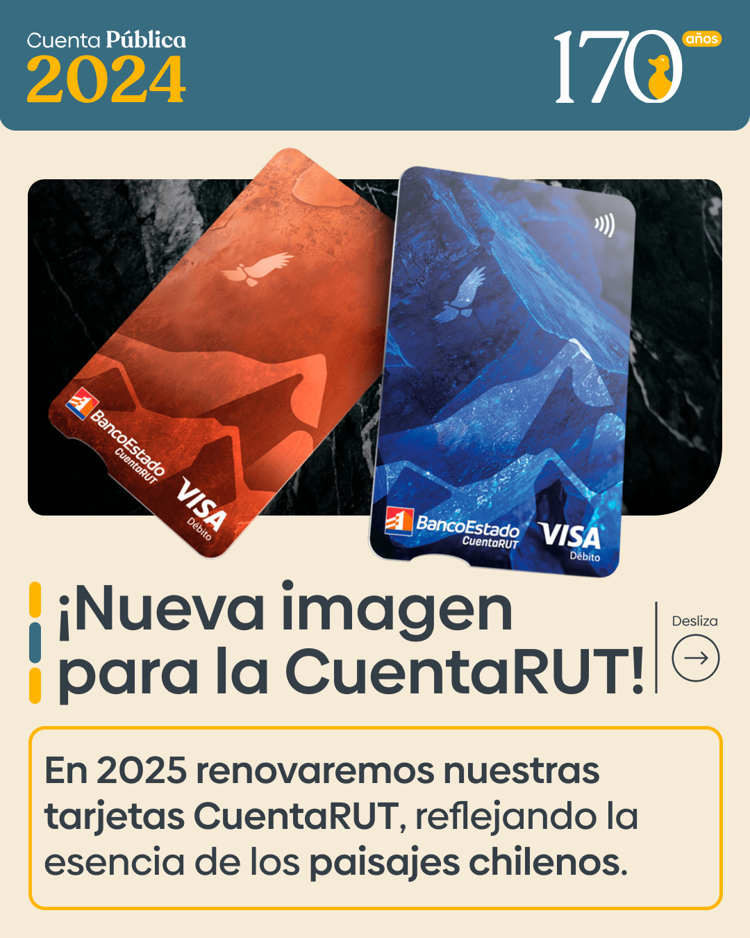 Banco Estado anuncia nuevos diseños para la tarjeta de Cuenta Rut/@BancoEstado