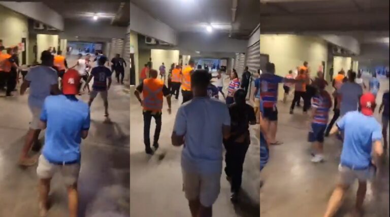 Fueron golpeados por fanáticos brasileños: Hinchas de Colo Colo infiltrados provocan incidentes en duelo ante Fortaleza