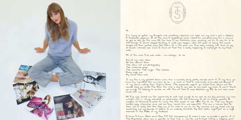 “He estado llorando de alegría”: La emotiva carta con la que Taylor Swift anunció que al fin es dueña de toda su música
