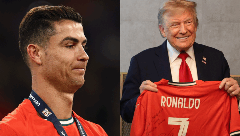 “Jugando por la paz”: Cristiano Ronaldo dedica camiseta a Trump durante cumbre del G7