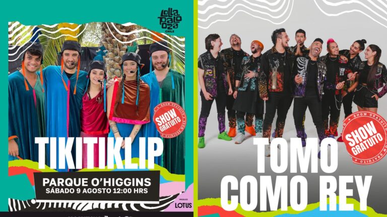 Conciertos gratuitos de Lollapalooza Chile: Teatro infantil y Tomo Como Rey este fin de semana