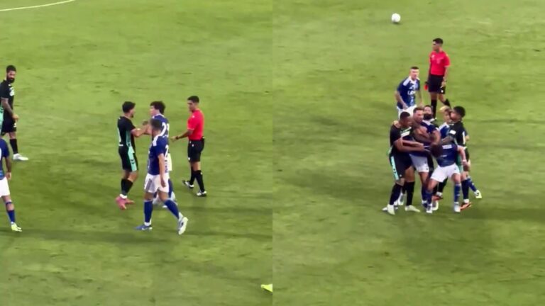 ¿Fútbol o boxeo? Jugadores del Betis y Como protagonizan pelea a golpes en pleno amistoso de pretemporada