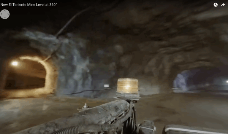 Tragedia en Codelco: Video muestra en 360° cómo son los túneles internos de El Teniente