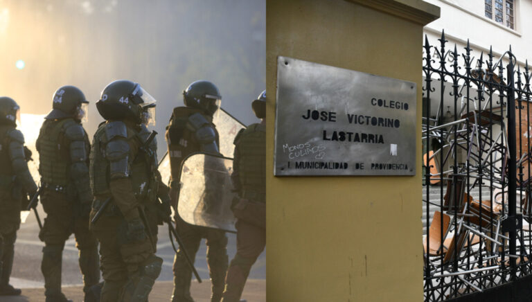 Menor resulta quemado por bomba molotov en incidentes en el liceo Lastarria: Además se encontró sangre en el establecimiento