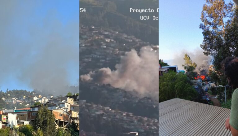 Se registra incendio estructural en una vivienda en Cerro Yungay en Valparaíso