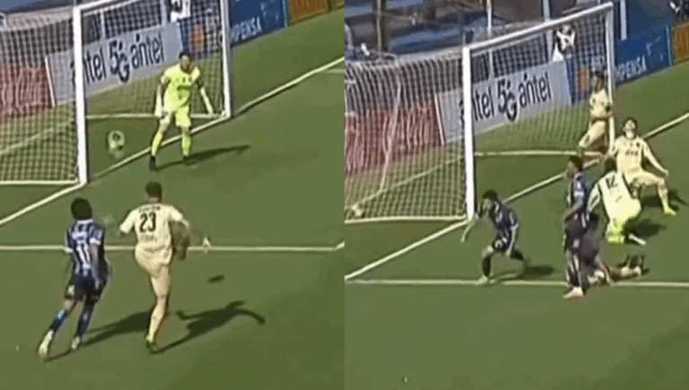 Brayan Cortés comete grosero error en el 2-2 de Peñarol ante Liverpool por el Clausura uruguayo