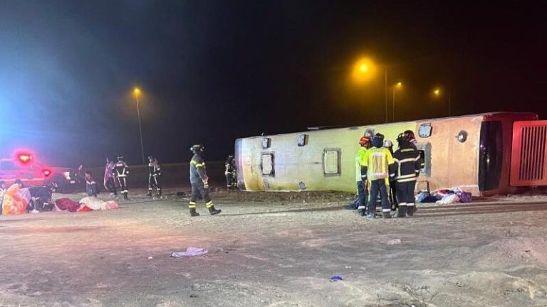 Conductor de bus que volcó en Copiapó dio positivo a examen de drogas