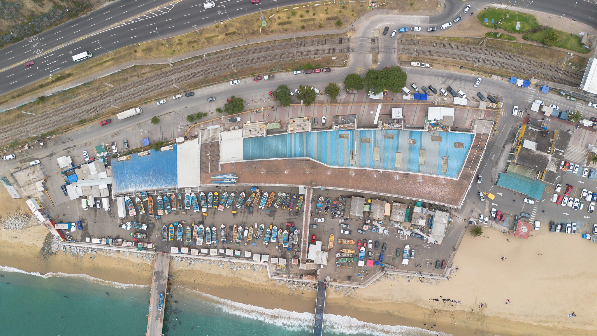 Obras de remodelación de Caleta Portales en Valparaíso/MOP