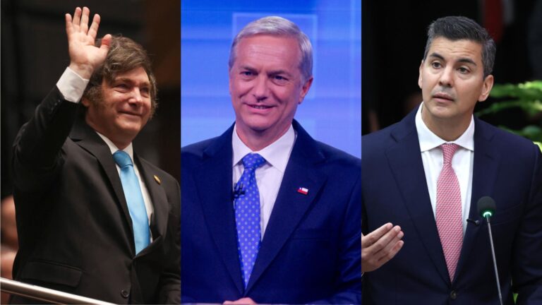 Presidentes Javier Milei y Santiago Peña llamaron a José Antonio Kast tras pasar a segunda vuelta