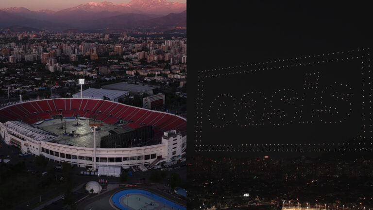 Show de drones de Oasis en Ñuñoa: Así fue el espectáculo previo al concierto en el Estadio Nacional