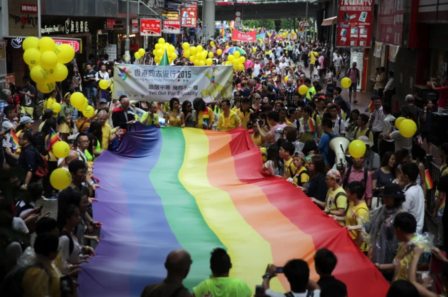 Desfile de la comunidad LGBT en Hong Kong, el 6 de noviembre de 2015. Isaac Lawrence/AFP/Getty Images