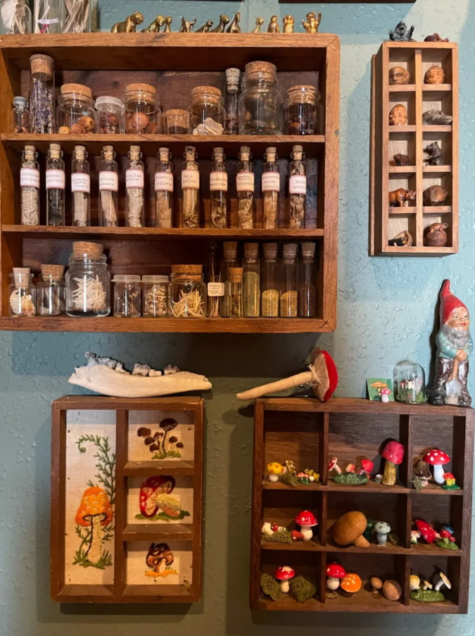 Pequeños hongos de juguete y otros objetos del Museo de Coleccionismo y Diseño. Lilit Marcus/CNN