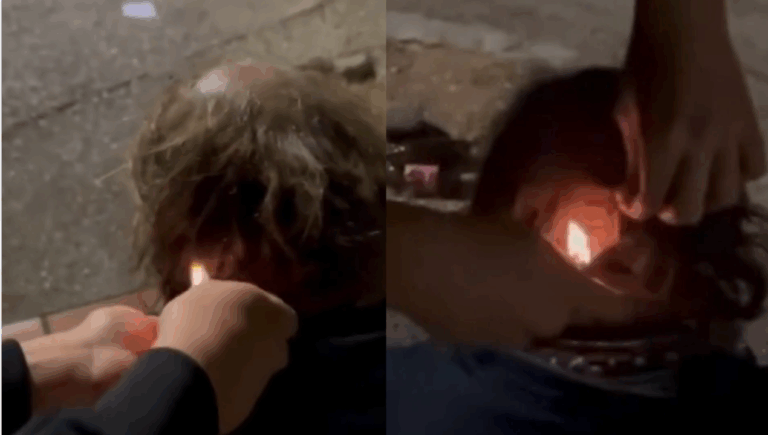Indignación en España por menores que se grabaron prendiéndole fuego al pelo a un hombre en situación de calle