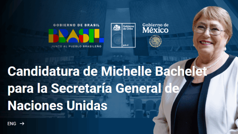 Gobierno lanza imagen y campaña oficial de la candidatura de Michelle Bachelet a la ONU